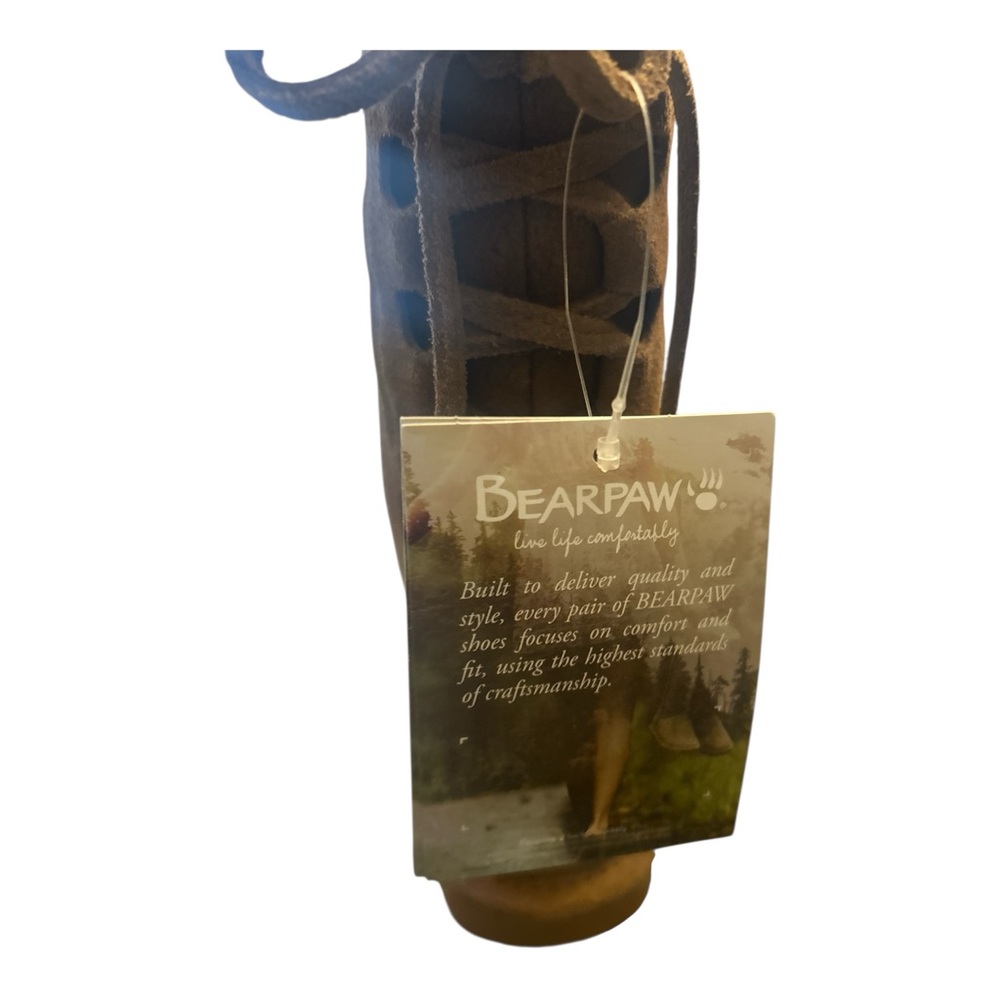 BEARPAW Phylly Tan Suede Youth Snow Boots | Cozy Faux Fur Lined | Size‎ 1Y | NEW - Picture 6 of 6